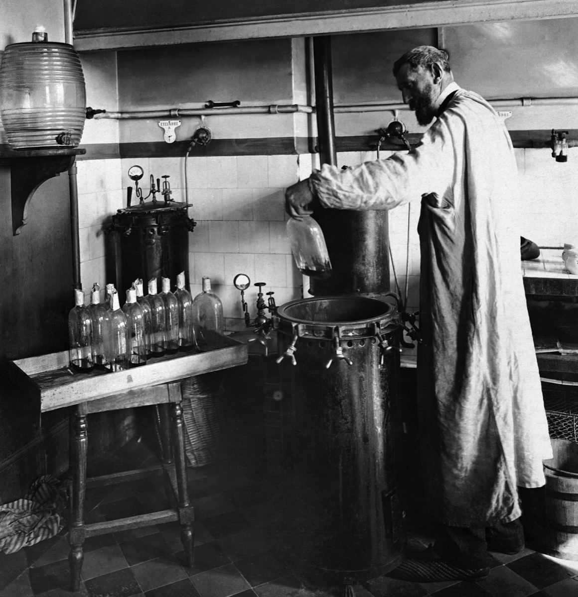 Louis Pasteur in his lab
